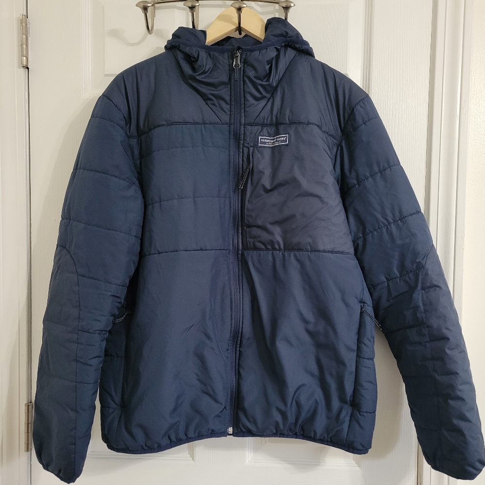Men's Navy Blue Puffer Jacket